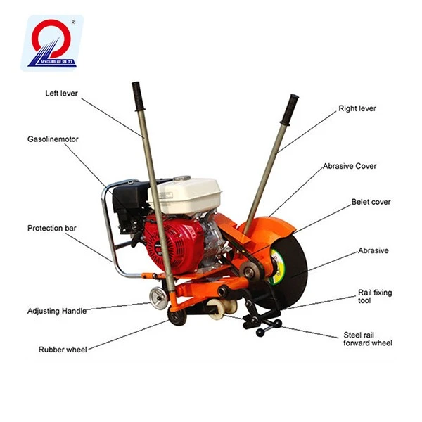 Engine-Powered abrasive rail cutting machine